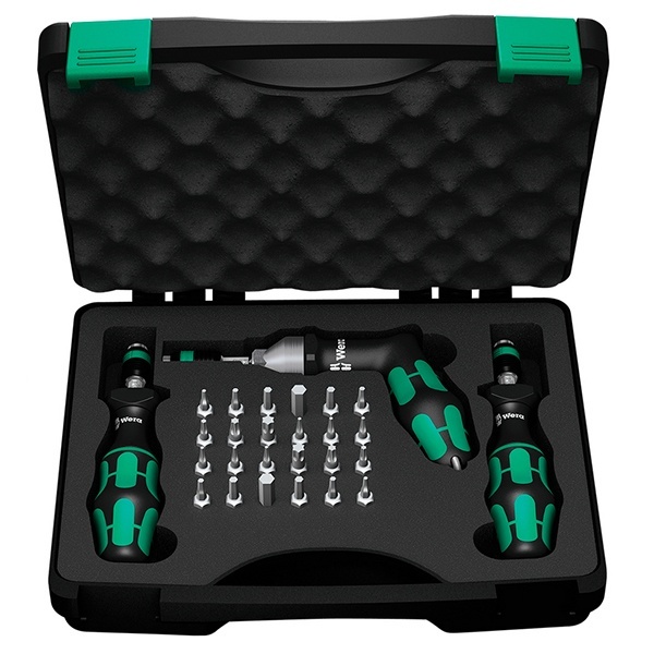 Набор динамометрических отверток Wera 0,3-6,0Nm с битами 1/4 дюйма 27 предметов Kraftform 7440/41/42