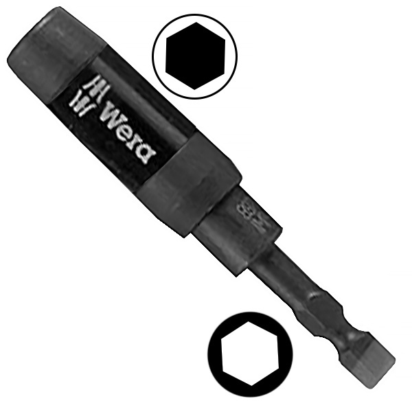 Ударный держатель для бит Wera 1/4 дюйма с кольцевым магнитом, 75mm Impaktor 897/4 IMP R SB