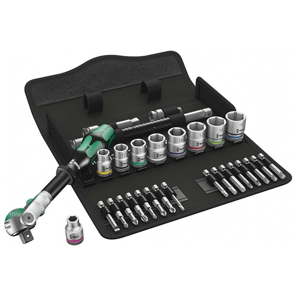 Комплект инструментов, трещотка 3/8 дюйма Вера 29предметов 8100 SB 6 Zyklop привод 3/8 дюйма, метрич