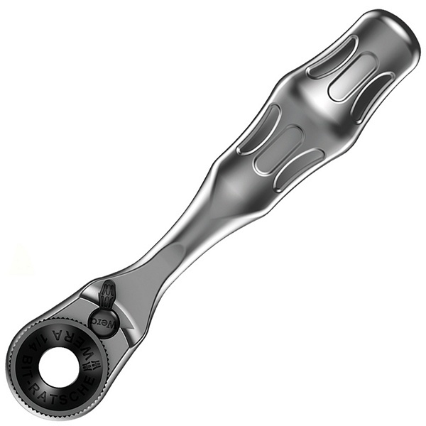 Компактный трещоточный ключ Вера 1/4 дюйма с насадкой Zyklop Mini