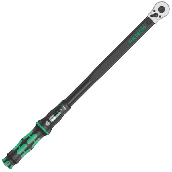 Динамометрический ключ с трещоткой с реверсом Wera, 1/2 дюйм, 60 - 300 Nm Click-Torque C 4