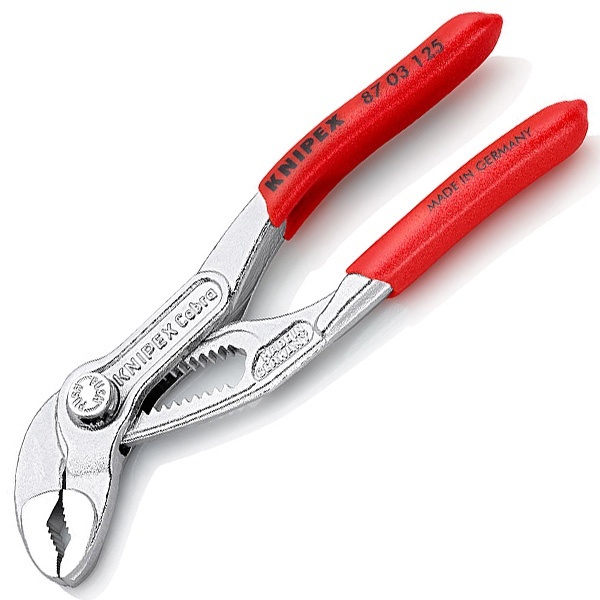 Клещи переставные Knipex Cobra 1 дюйм 27мм хромированные 1-к ручки L-125мм