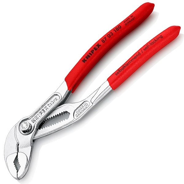 Клещи переставные Knipex Cobra 1 1/2 дюйма 42мм хромированные 1-к ручки L-180мм