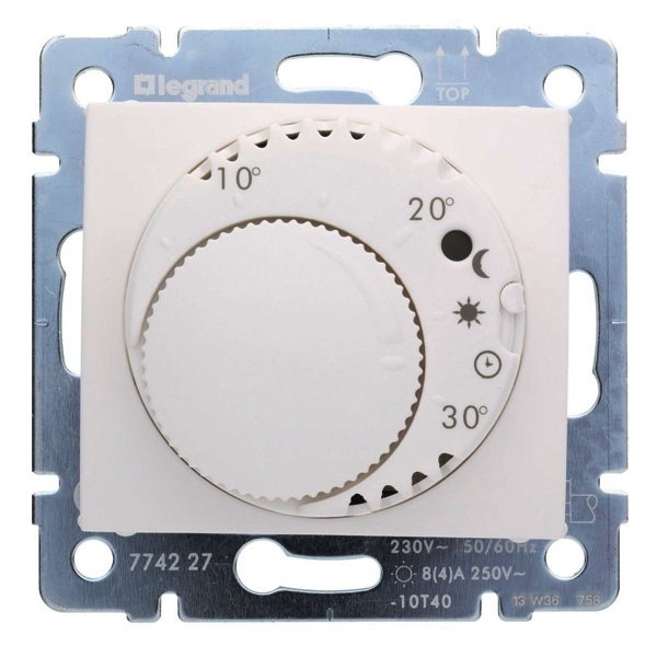 Терморегулятор Legrand Valena комнатный Комфорт, белый