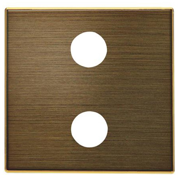 Накладка для механизма 2xRCA разъёма/коннектора ABB SKY, античная латунь (8555.2 OE)