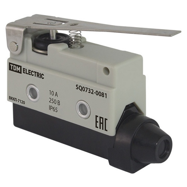 Выключатель концевой TDM компактный пластик ВККП-7120 10А 1з+1р IP65