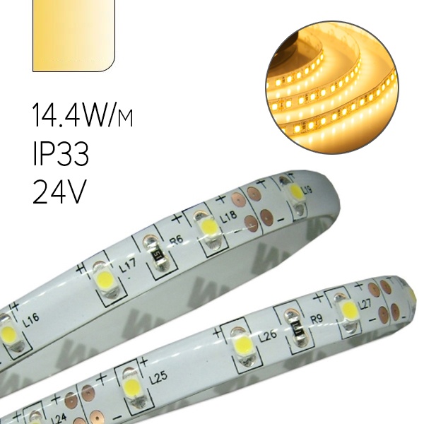 Светодиодная лента ЭРА LS2835-14,4-120-24-33-2700K-5m 5056306043833
