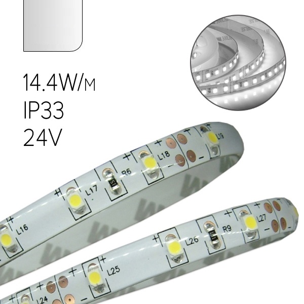 Светодиодная лента ЭРА LS2835-14,4-120-24-33-4200K-5m 5056306043857