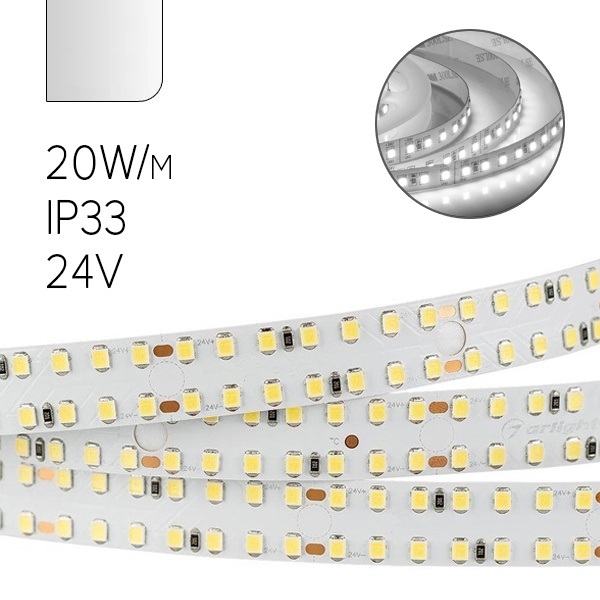 Светодиодная лента ЭРА LS2835-20-192-24-33-4200K-double-5m 5056306043932