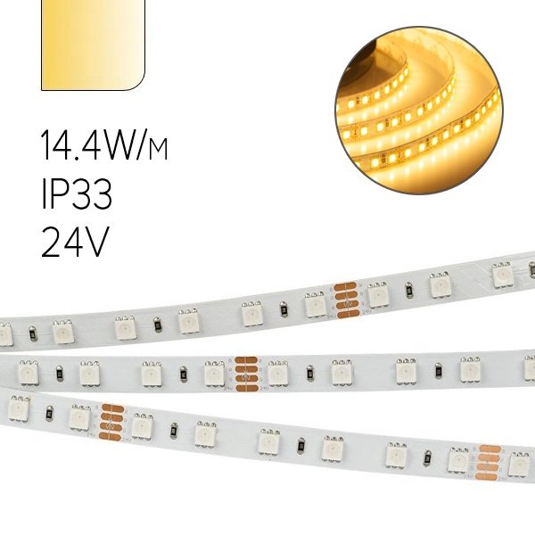 Светодиодная лента ЭРА LS5050-14,4-60-24-33-2700K-5m 5056306044137