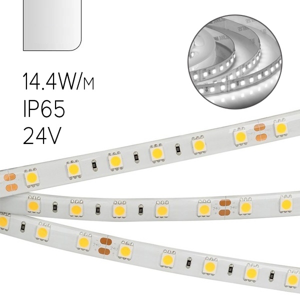 Светодиодная лента ЭРА LS5050-14,4-60-24-65-4200K-5m 5056306044212