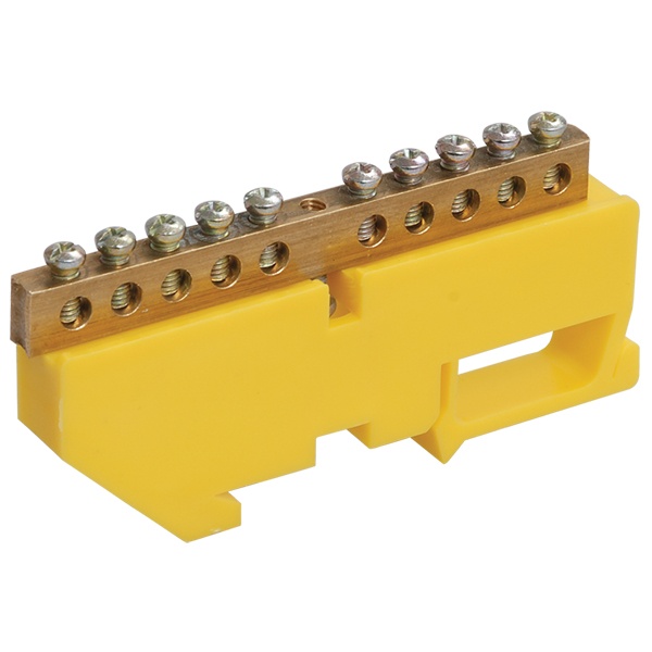 Шина ИЭК PE (земля) на DIN-изол ШНИ-6х9-12-Д-Ж