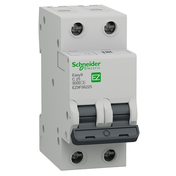 Автоматический выключатель Schneider Electric EASY 9 2П 25А С 6кА 230В (автомат электрический)