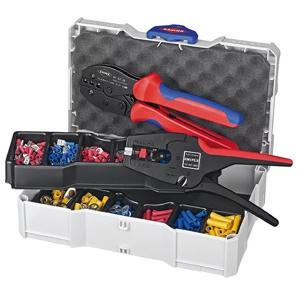 Набор Knipex пресс-клещи 975304 стриппер 1240200, кабельные наконечники в кейсе TANOS MINI-systainer