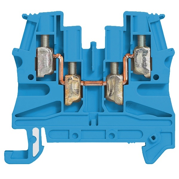 Винтовая клемма Legrand Viking 3 однополюсная 2 входа/2 выхода 4мм шаг 6мм синий