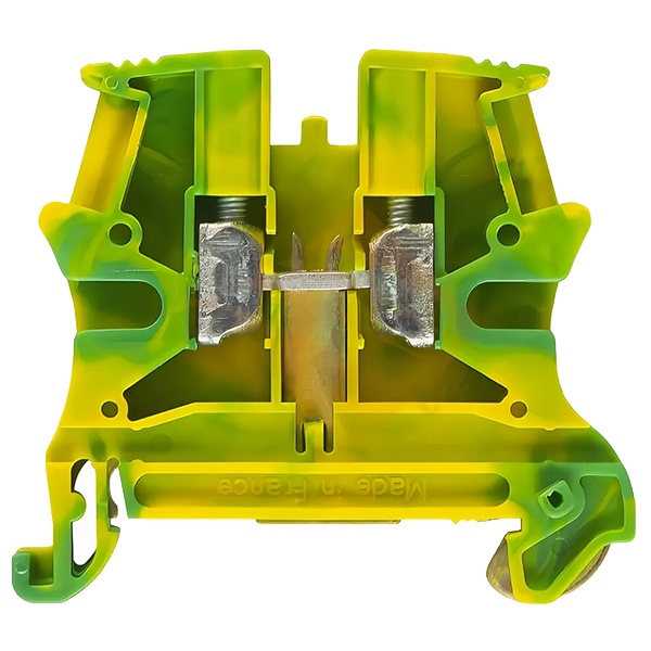 Винтовая клемма Legrand Viking 3 заземляющая однополюсная 4мм шаг 6мм - желто-зеленый