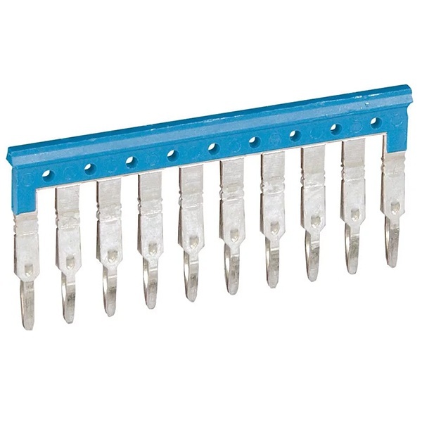 Эквипотенциальная гребенка Legrand Viking 3 10 контактов для клемм 2,5мм с шагом 5 мм - синий