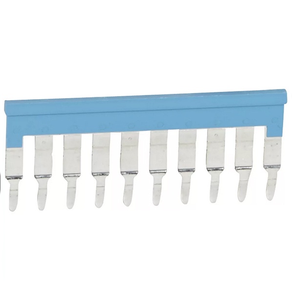 Эквипотенциальная гребенка Legrand Viking 3 10 контактов для клемм 4мм с шагом 6 мм синий