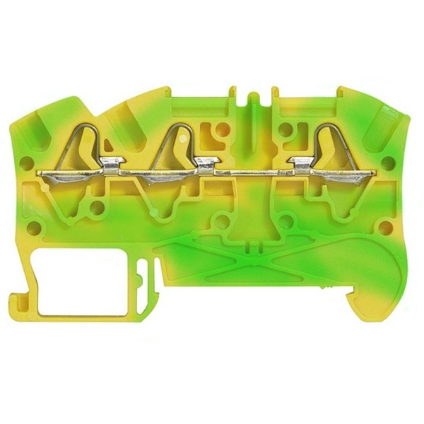 Пружинная клемма Legrand Viking 3 заземляющая однополюсная 3 проводника 4мм шаг 5мм желто-зеленый