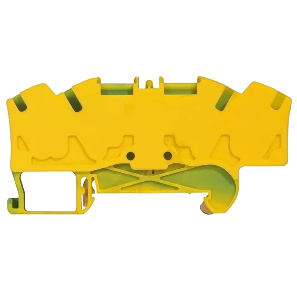Пружинная клемма Legrand Viking 3 заземляющая однополюсная 4 проводника 4мм шаг 6мм желто-зеленый