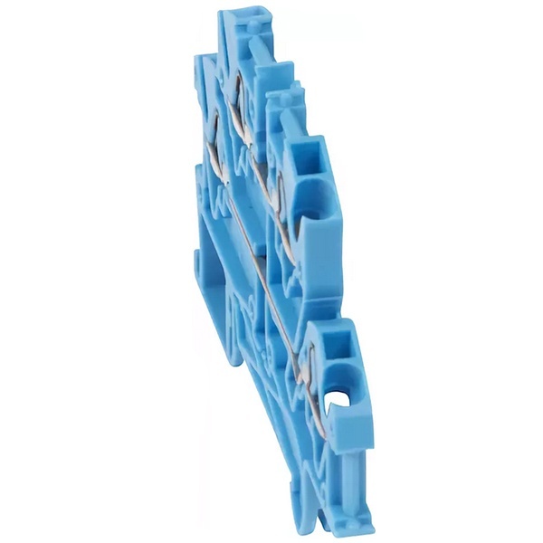 Пружинная клемма Legrand Viking 3 двухполюсная 4 проводника 4мм шаг 5мм синий