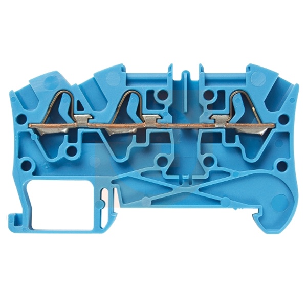 Пружинная клемма Legrand Viking 3 однополюсная 3 проводника 4мм шаг 5мм синий