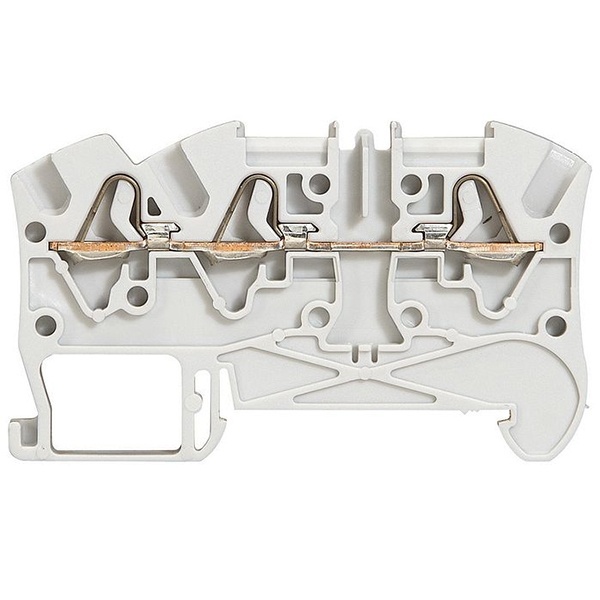 Пружинная клемма Legrand Viking 3 однополюсная 3 проводника 4мм шаг 5мм серый