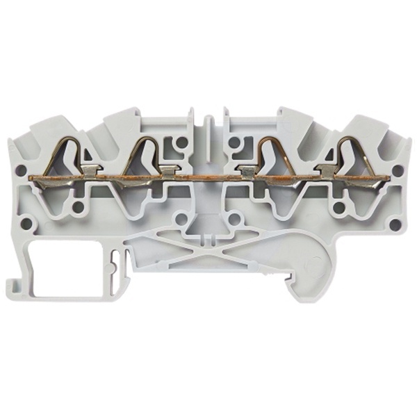 Пружинная клемма Legrand Viking 3 однополюсная 4 проводника 4мм шаг 5мм серый