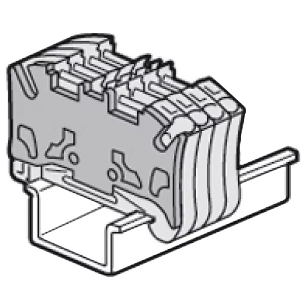 Торцевая крышка Legrand Viking 3 для пружинных клемм с шагом 5 мм двухъярусных