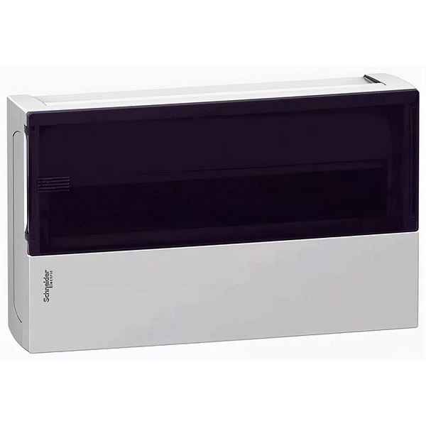 Шкаф навесной Schneider Electric Resi9 Mini Pragma 18 модулей с прозрачной дверью 2 шины N и PE