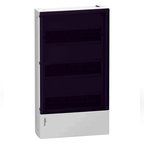 Шкаф навесной Schneider Electric Resi9 Mini Pragma 36м (3x12) с прозрачной дверью 2 шины N и PE
