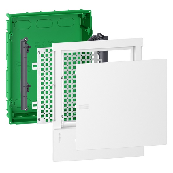 Щит встраиваемый мультимедийный Schneider Electric Resi9 Mini Pragma 24 модуля с белой дверью