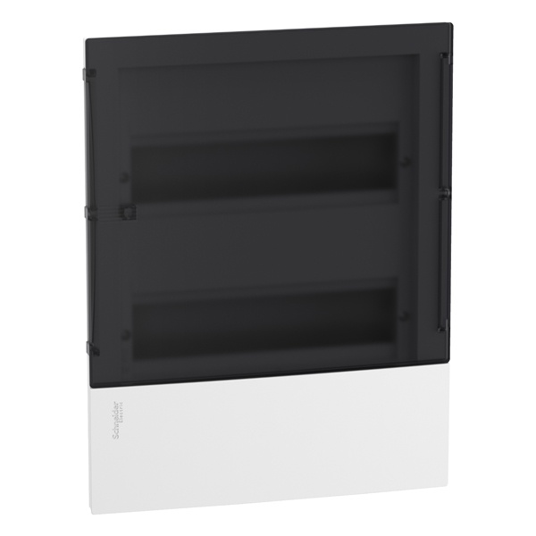 Шкаф встраиваемый Schneider Electric Resi9 Mini Pragma 24(2x12)м с прозрачной дверью 2 шины N и PE