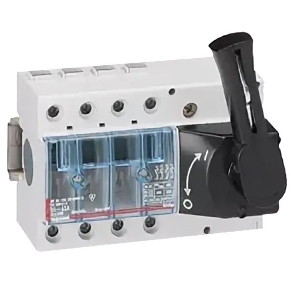 Выключатель-разъединитель Legrand Vistop 125A 4 полюса черная рукоятка спереди 9 модулей