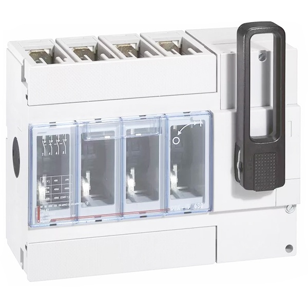 Выключатель-разъединитель Legrand DPX-IS 630 с дистанционным отключением 400A 4п рукоятка спереди