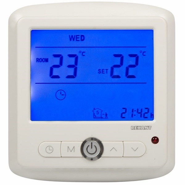 Терморегулятор Rexant с дисплеем и автоматическим программированием (R860XT)