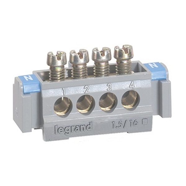 Клеммник Legrand 4х1.5-16 мм2 длина 47 мм универсальный
