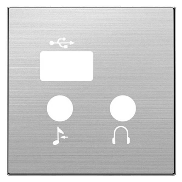 Накладка для механизма медиа-комбайна арт.9368.3 ABB Sky, нержавеющая сталь (8568.3 AL)