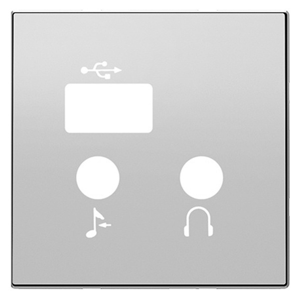 Накладка для механизма медиа-комбайна арт.9368.3 ABB Sky, серебристый алюминий (8568.3 PL)