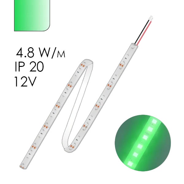 Лента ИЭК LED 5м LSR-2835G60-4,8-IP20-12В зеленый