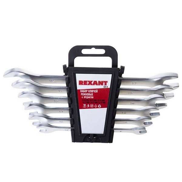 Набор ключей Rexant рожковых 8-19 мм 6 предметов