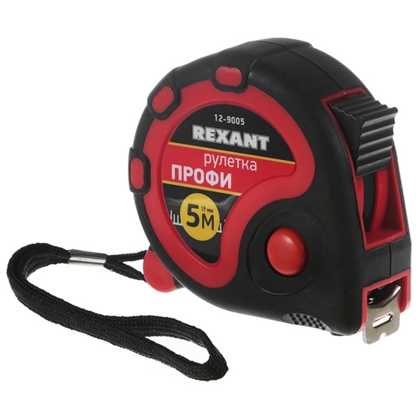 Рулетка Rexant Профи прорезиненный корпус 5 м х 19 мм
