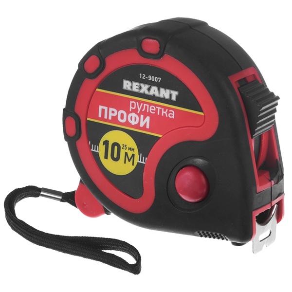 Рулетка Rexant Профи прорезиненный корпус 10 м х 25 мм
