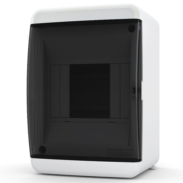 Щит навесной Tekfor UNK 40-04-2 (1x4) модуля прозрачная черная дверца IP41 (электрический шкаф)