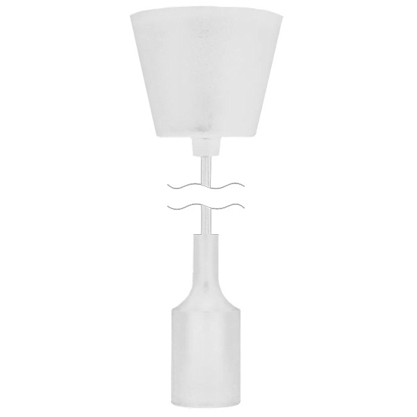 Патрон TDM пластиковый Е27 с подвесом 1 м, белый