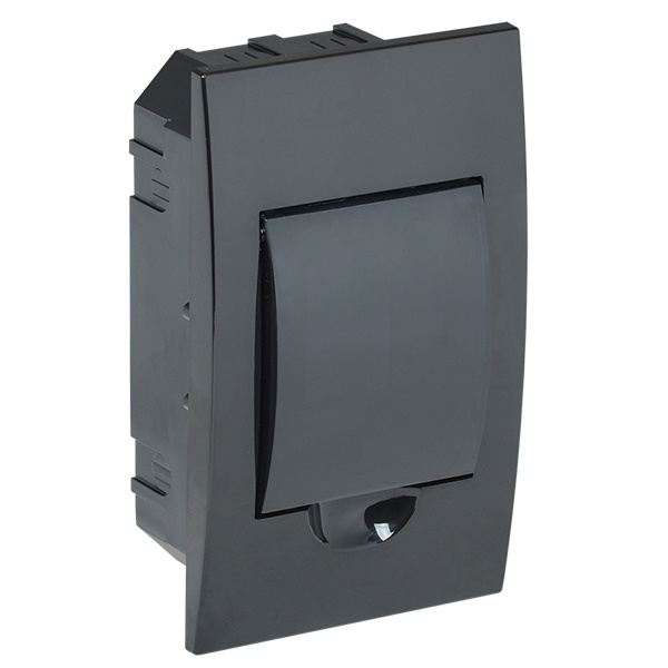Щит встраиваемый пластиковый ИЭК ЩРВ-П-4 4 модуля черный с прозрачной дверкой IP41