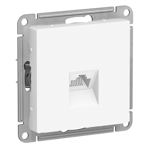 Розетка компьютерная SE AtlasDesign RJ45 кат 6А, белый [уп 10 шт]