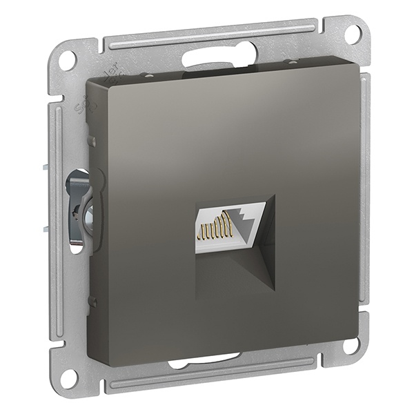 Розетка компьютерная SE AtlasDesign RJ45 кат 6А, сталь