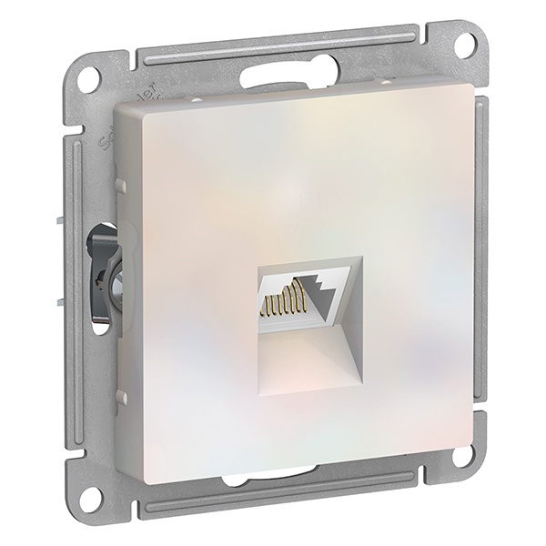 Розетка компьютерная SE AtlasDesign RJ45 кат 6А, жемчуг [уп 5 шт]