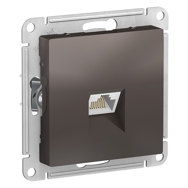 Розетка компьютерная SE AtlasDesign RJ45 кат 6А, мокко [уп 5 шт]